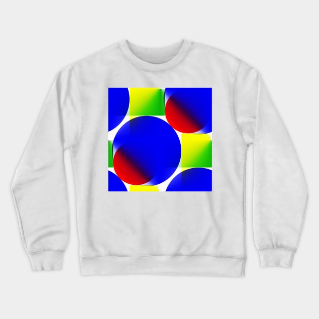 Bright circles and squares Crewneck Sweatshirt by TiiaVissak